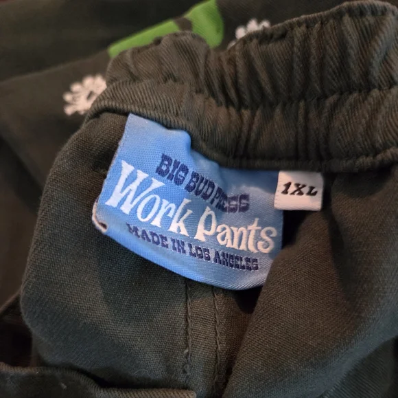 Big Bud Press Paintstamped Work Pants - Cactus Evergreen - Picture 2 of 3